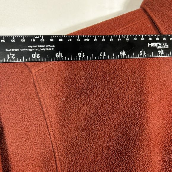 LL Bean Polyester Mens Fleece Flannel Orange Long Sleeve‎ Size XL Tall *read - Picture 5 of 7